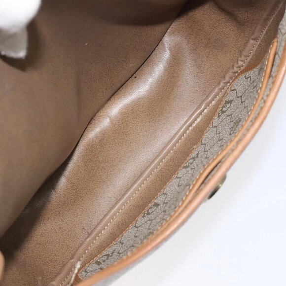 Christian Dior Honeycomb Canvas Shoulder Bag PVC Beige Gold Auth BA1892 - Picture 10 of 16